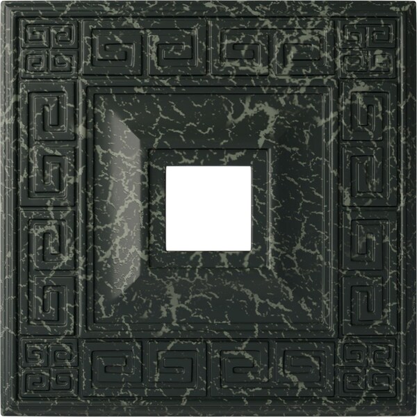 Ekena Millwork Eris Medallion (Canopies up to 9 7/8"), 18"W x 18"H x 3 1/2"ID x 1 1/8"P, Painted Turtle Crackle CM18ERPTC - main